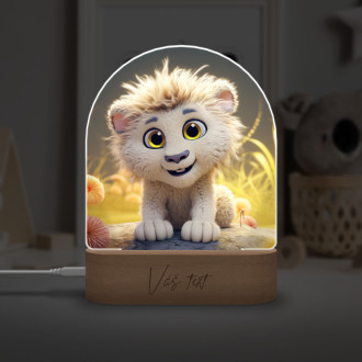 Dětská lampička Roztomilý animovaný lev