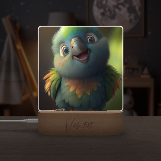 Dětská lampička Roztomilý animovaný papoušek 2