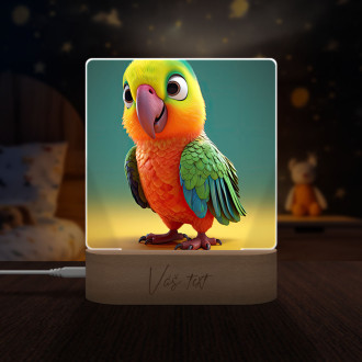 Dětská lampička Roztomilý animovaný papoušek 1