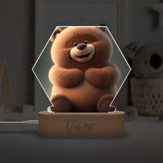Dětská lampička Roztomilý animovaný medvěd