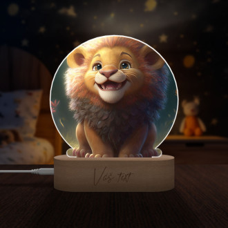 Dětská lampička Roztomilý animovaný lev 2