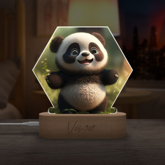 Dětská lampička Roztomilá animovaná panda