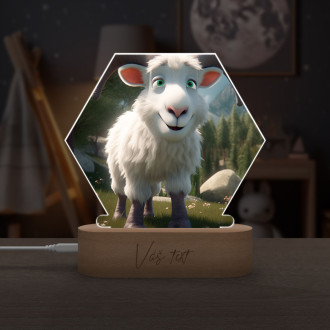 Dětská lampička Roztomilá animovaná koza