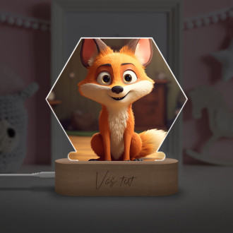 Dětská lampička Roztomilá animovaná liška