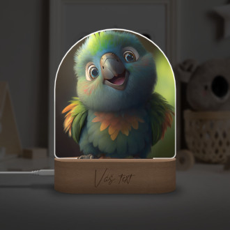 Dětská lampička Roztomilý animovaný papoušek 2