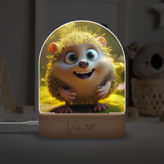 Dětská lampička Roztomilý animovaný ježek