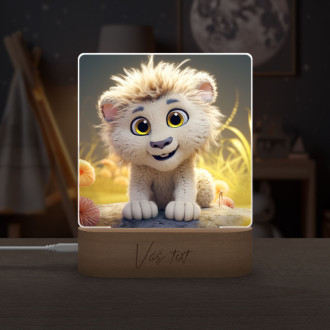 Dětská lampička Roztomilý animovaný lev