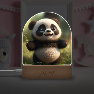 Dětská lampička Roztomilá animovaná panda