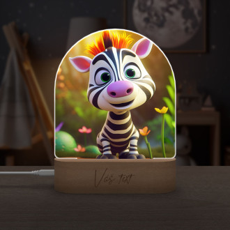 Dětská lampička Roztomilá animovaná zebra 1
