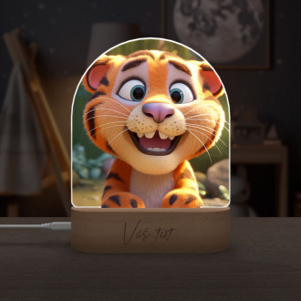 Dětská lampička Roztomilý animovaný tygr 1