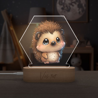 Dětská lampička Malý ježek transparentní