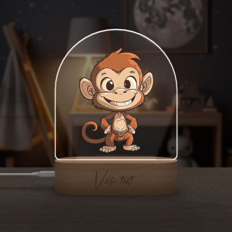 Dětská lampička Malá opice transparentní