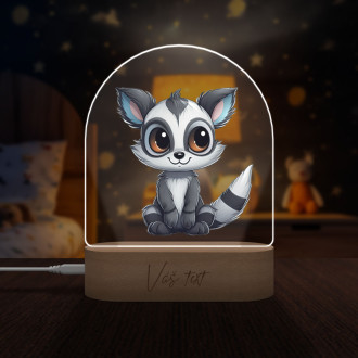 Dětská lampička Kreslený Lemur transparentní