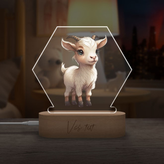 Dětská lampička Malá koza transparentní