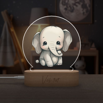 Dětská lampička Malý slon transparentní