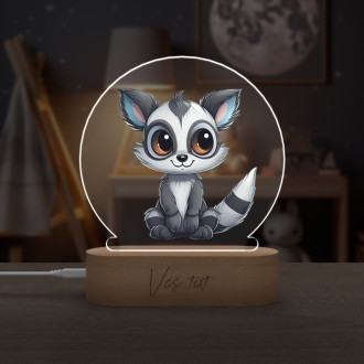 Dětská lampička Kreslený Lemur transparentní
