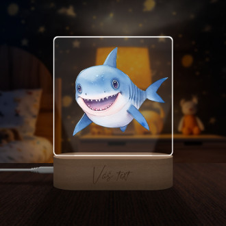 Dětská lampička Kreslený Žralok transparentní