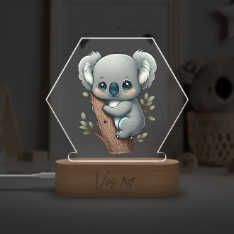 Dětská lampička Malá koala transparentní
