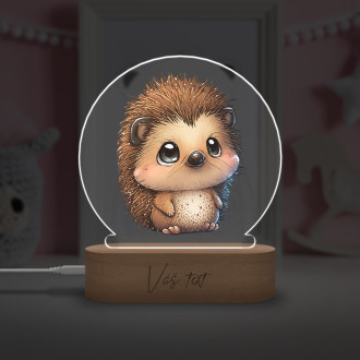 Dětská lampička Malý ježek transparentní