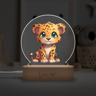 Dětská lampička Kreslený Gepard transparentní