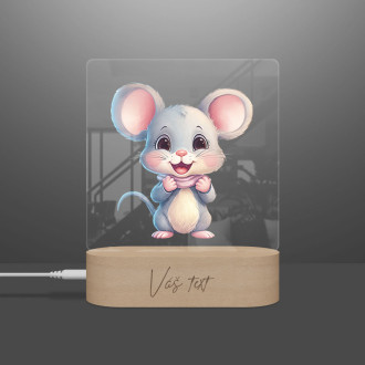 Dětská lampička Kreslená Myška transparentní