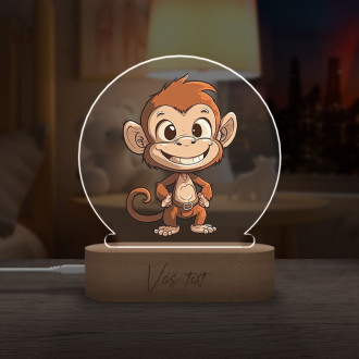 Dětská lampička Malá opice transparentní