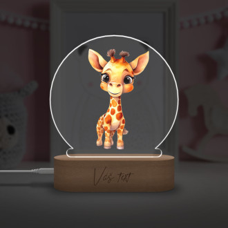 Dětská lampička Kreslená Žirafa transparentní