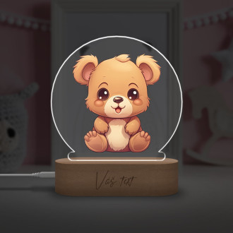 Dětská lampička Kreslený Medvěd transparentní
