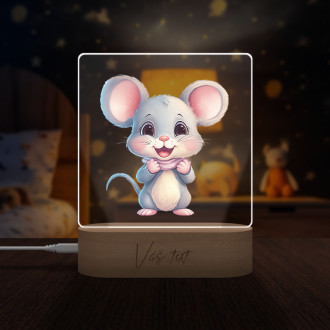 Dětská lampička Kreslená Myška transparentní