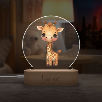 Dětská lampička Malá žirafa transparentní