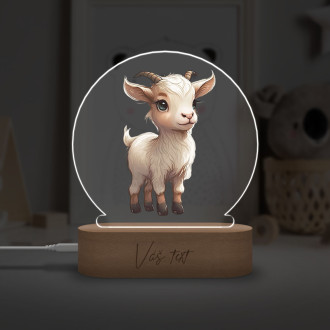 Dětská lampička Malá koza transparentní