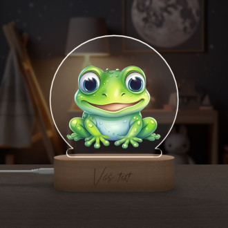 Dětská lampička Kreslená Žabka transparentní