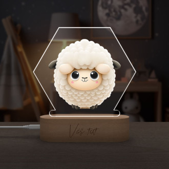 Dětská lampička Malá ovečka transparentní