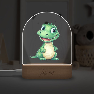 Dětská lampička Kreslený Krokodýl transparentní