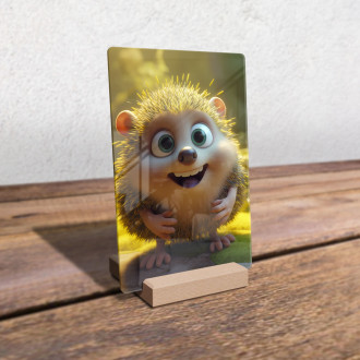 Akrylové sklo Roztomilý animovaný ježek
