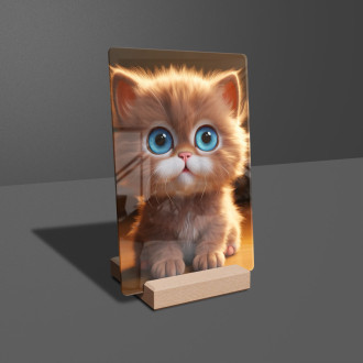 Akrylové sklo Roztomilá animovaná kočka 1