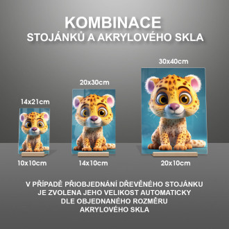 Akrylové sklo Roztomilý animovaný leopard