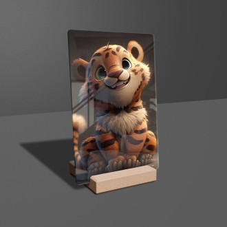 Akrylové sklo Roztomilý animovaný tygr 2
