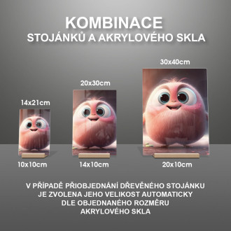Akrylové sklo Roztomilý animovaný ptáček