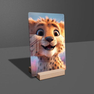 Akrylové sklo Roztomilý animovaný gepard