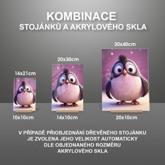 Akrylové sklo Roztomilý animovaný tučňák