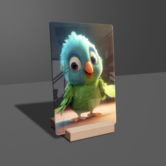 Akrylové sklo Roztomilý animovaný papoušek