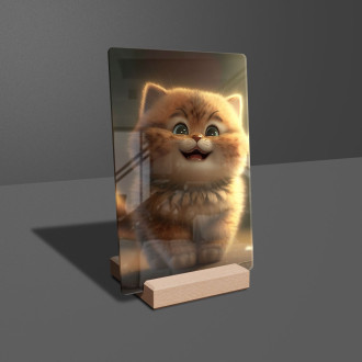 Akrylové sklo Roztomilá animovaná kočka 3