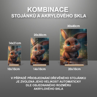 Akrylové sklo Roztomilý animovaný králík