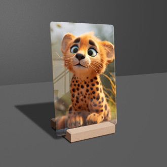 Akrylové sklo Roztomilý animovaný gepard 1