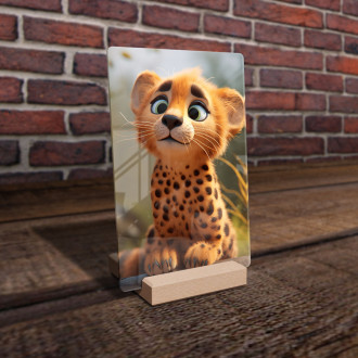 Akrylové sklo Roztomilý animovaný gepard 1