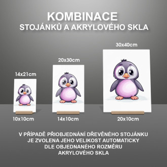 Akrylové sklo Kreslený Tučňák