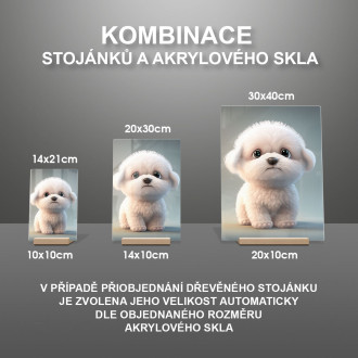Akrylové sklo Roztomilý animovaný pejsek 1