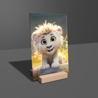 Akrylové sklo Roztomilý animovaný lev
