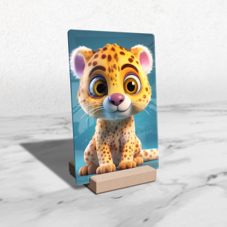 Akrylové sklo Roztomilý animovaný leopard